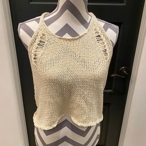 Astr Crochet Tank Sweater